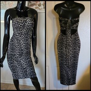 Leopard Print Midi Dress